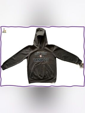 NWT-Genuine Merchandise New York Yankees MLB Boys Hoodie Gray Size 8/10